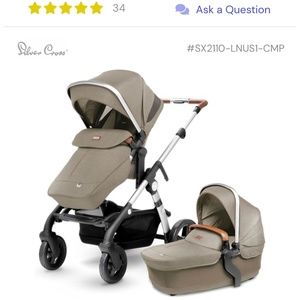 Silver cross wave stroller in linen